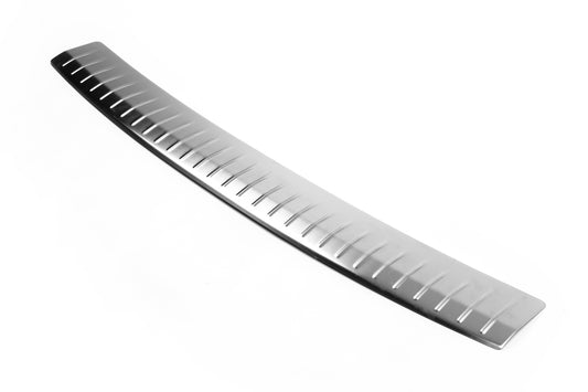 Rear bumper protector OmsaLine MAT (SW, stainless steel) for Volkswagen Passat B7 2012-2015 - image 1