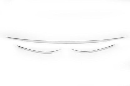 Covers on the end of the bumper 2016-2020 (3 pcs., stainless steel) for Volkswagen Tiguan 2016-2023 - Reelken Auto