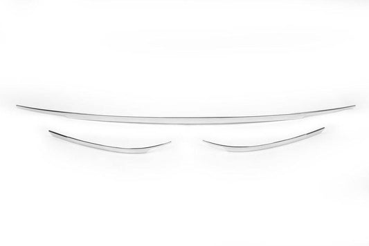 Covers on the end of the bumper 2016-2020 (3 pcs., stainless steel) for Volkswagen Tiguan 2016-2023 - Reelken Auto