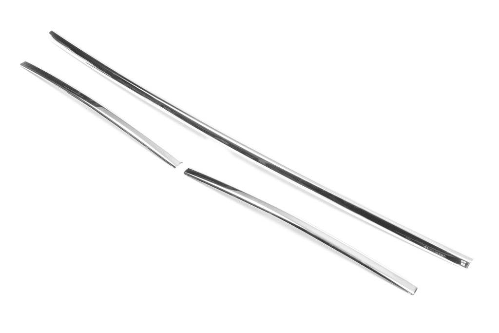Pads on the bumper grill 2015-2019 (3 pieces, stainless steel) for Volkswagen T6 - Reelken Auto