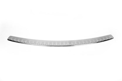 Rear bumper protector with lip (Omsa, stainless steel) for Volkswagen Caddy 2010-2015 - image 2