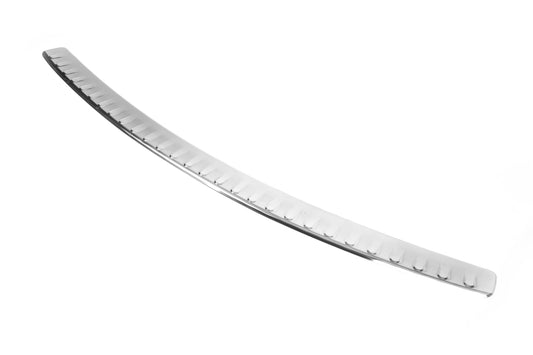 Rear bumper protector with lip (Omsa, stainless steel) for Volkswagen Caddy 2010-2015 - image 1