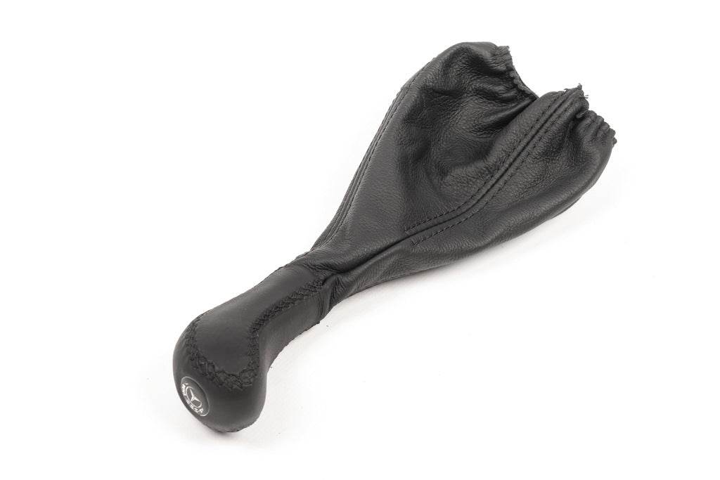 Cover with leather gearshift knob for Mercedes E-class W124 1984-1997 - Reelken Auto