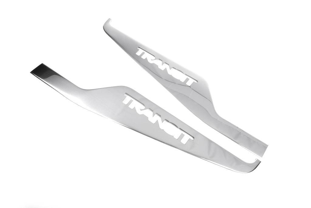 Edging glass Carmos (2 pieces, stainless.) for Ford Transit 2000-2014 - Reelken Auto