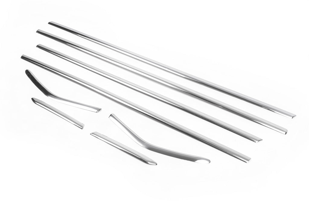 Bottom edging of glass (8 pieces, stainless steel) for Ford Focus III 2011-2017 - image 4