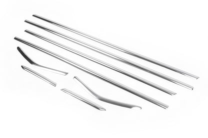 Bottom edging of glass (8 pieces, stainless steel) for Ford Focus III 2011-2017 - image 4