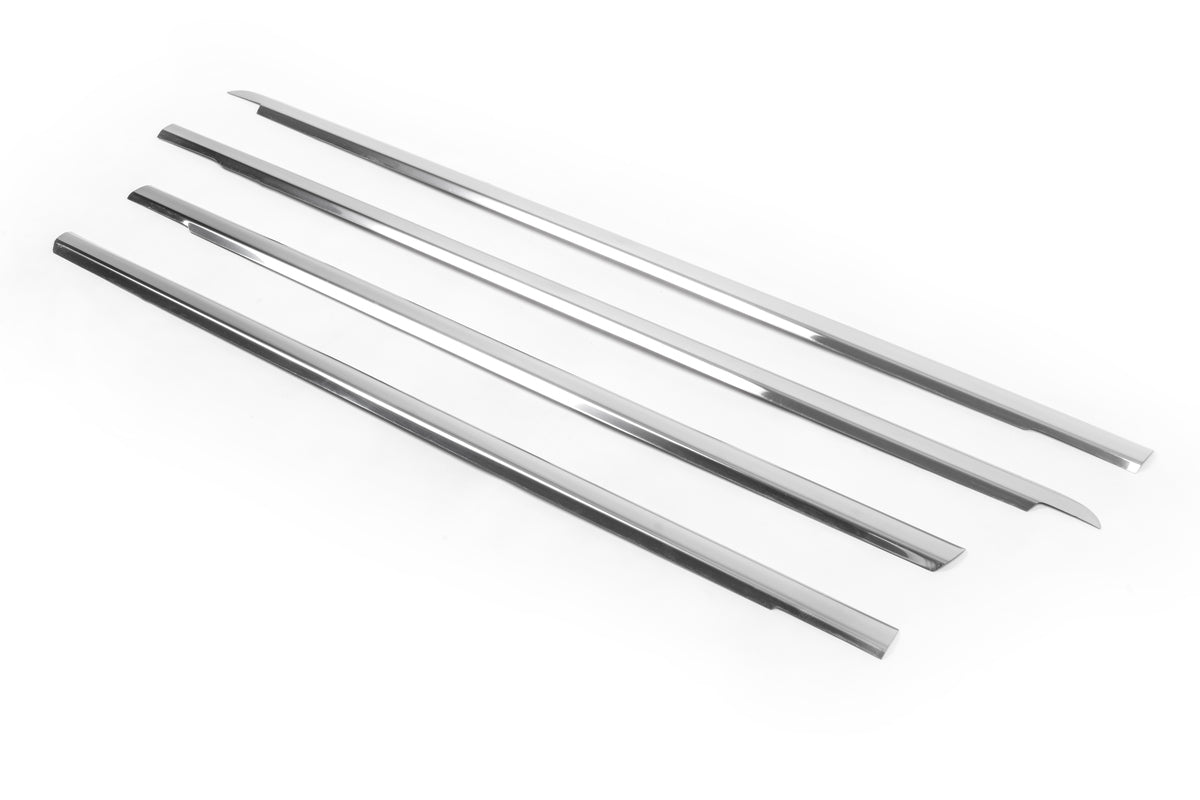 Edging of glass (4 pieces, stainless steel) for Kia Sorento I BL 2002-2009 - image 2