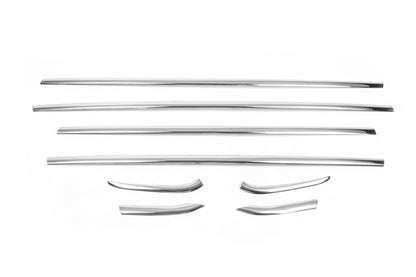 Glass molding (8 pcs., stainless steel) for Ford Fiesta 2008-2017 - image 2