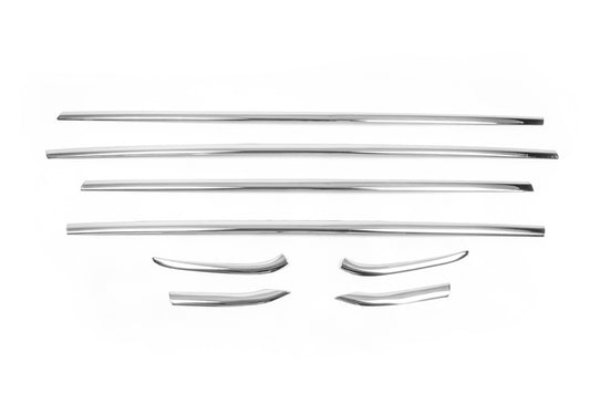 Glass molding (8 pcs., stainless steel) for Ford Fiesta 2008-2017 - image 2