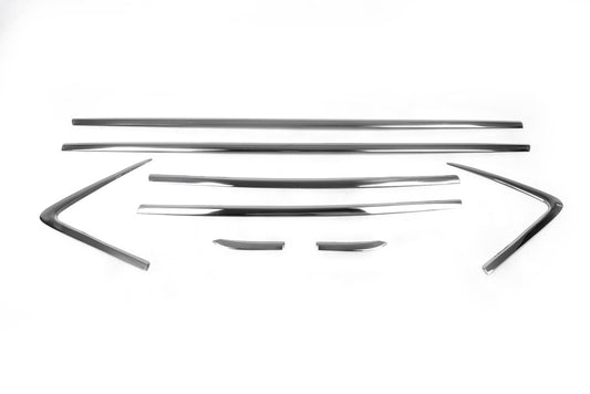 Outer edging of glasses (8 pieces, stainless steel) for Opel Mokka 2012-2021 - image 2