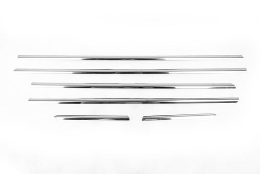 The outer edging of the glass (4 pieces, stainless steel) for Opel Corsa D 2007-2014 - image 2