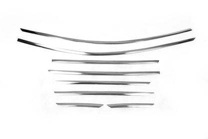 The upper mouldings of the Windows (8 pieces, stainless steel) for Opel Grandland X - Reelken Auto