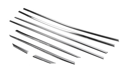 The lower glass moldings (8 pieces, stainless steel) for Peugeot 3008 2016-2023 - image 3