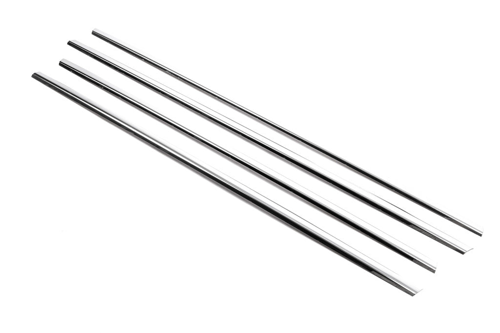 The outer edging of the glass (4 pieces, stainless steel) for Renault Megane II 2004-2009 - image 7