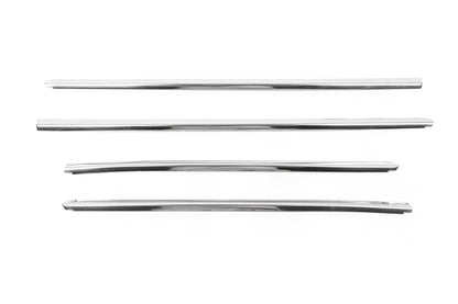 Bottom edging of glass (4 pieces, stainless steel) for Dacia Duster 2018-2024 - image 1