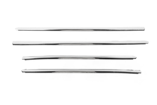 Bottom edging of glass (4 pieces, stainless steel) for Dacia Duster 2018-2024 - image 1