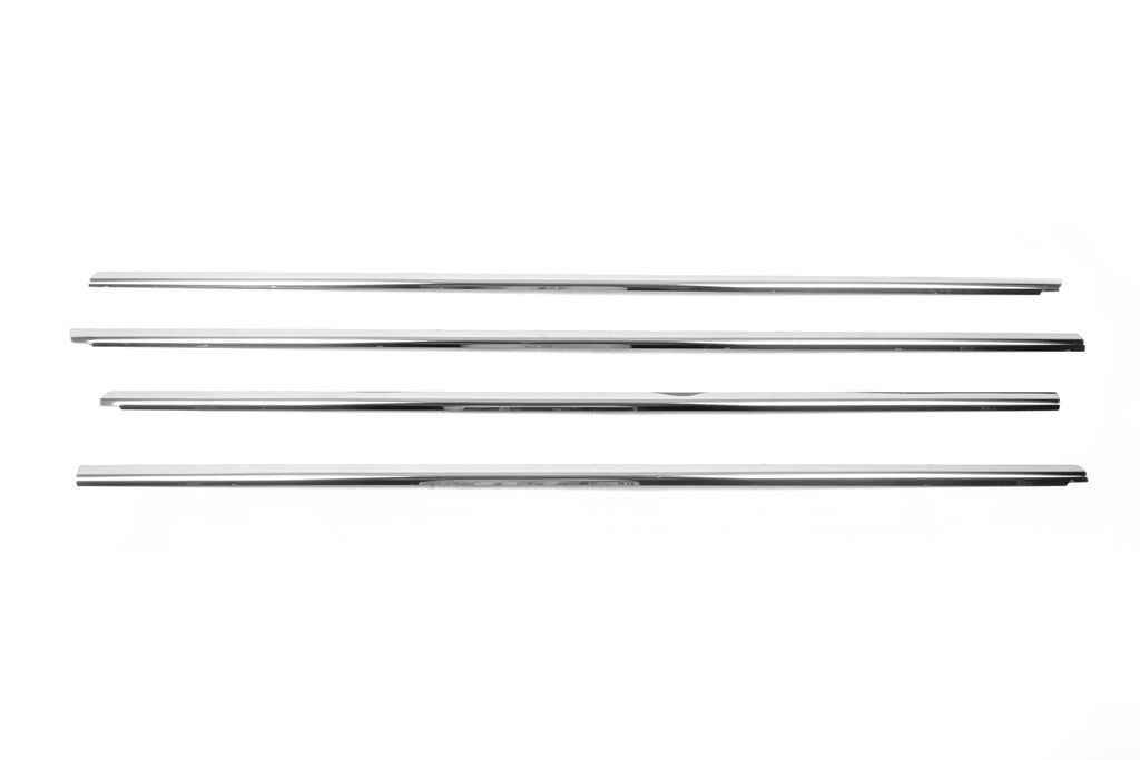 The lower glass moldings (4 pieces, stainless.) for Volkswagen Passat B6 2006-2012 - image 2