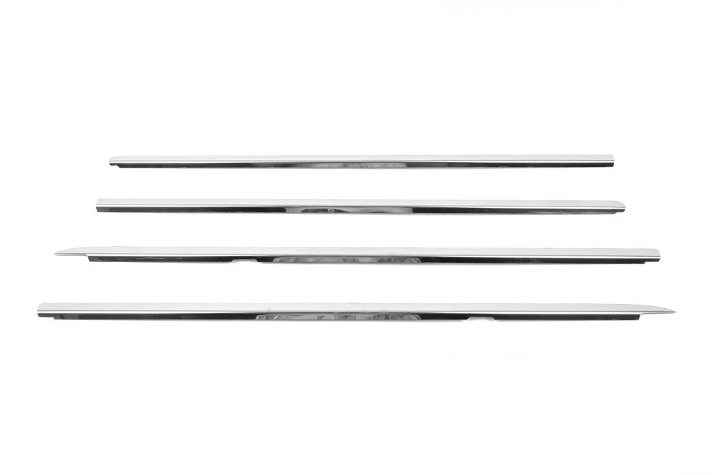 The outer edging of the glass (4 pieces, stainless steel) for Volkswagen Golf 4 - image 1