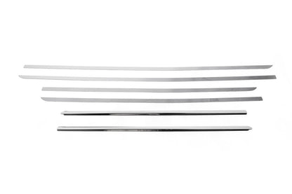 Bottom edging of glass (6 pieces, stainless steel) for Volkswagen T5 Multivan 2003-2010 - image 2