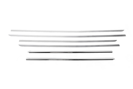 Bottom edging of glass (6 pieces, stainless steel) for Volkswagen T5 Multivan 2003-2010 - image 2