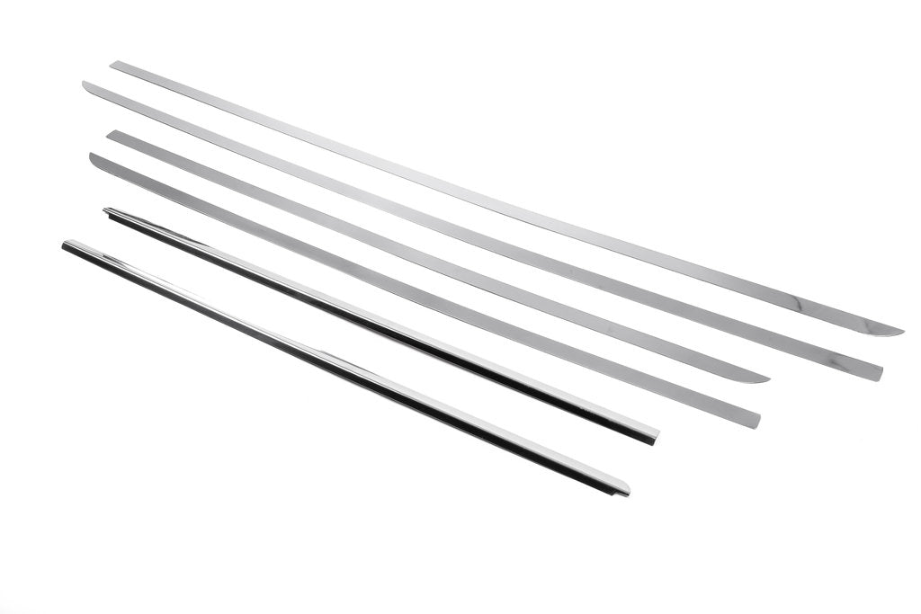 Bottom edging of glass (6 pieces, stainless steel) for Volkswagen T5 2010-2015 - image 3