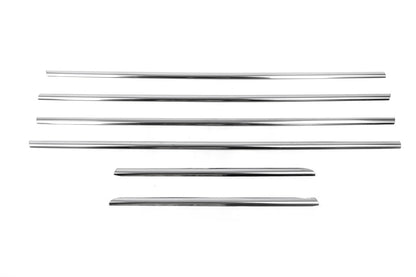 The outer edging of the glass (6 PCs, stainless steel) for Toyota Land Cruiser Prado 120 - image 5