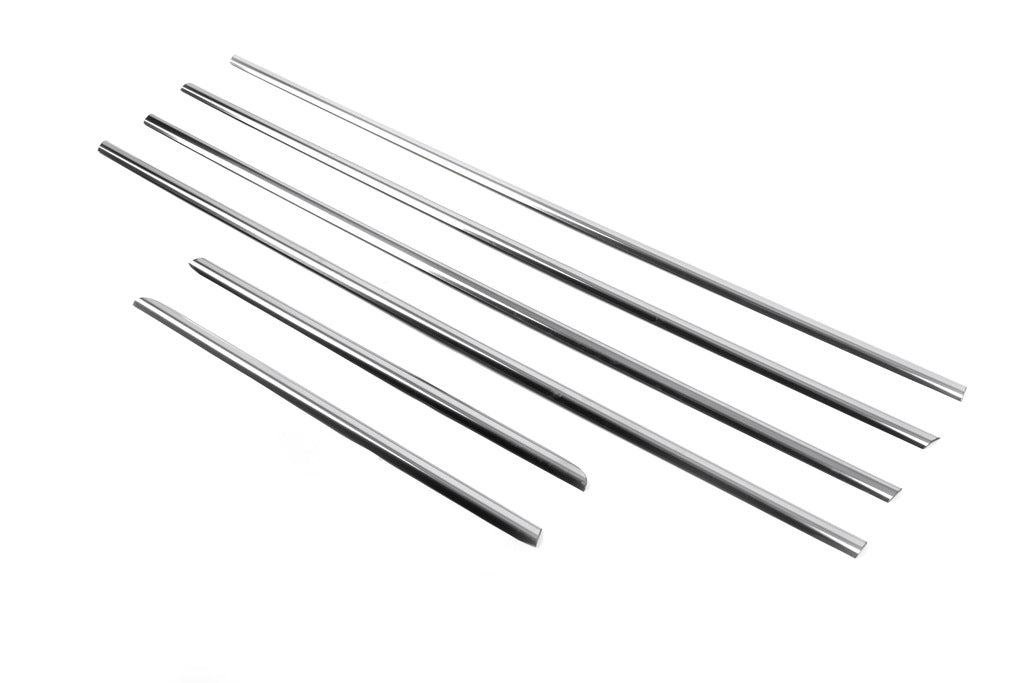 The outer edging of the glass (6 PCs, stainless steel) for Toyota Land Cruiser Prado 120 - image 6