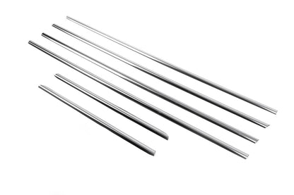 The outer edging of the glass (6 PCs, stainless steel) for Toyota Land Cruiser Prado 120 - image 6