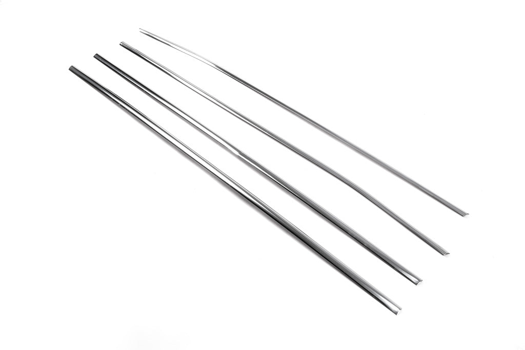 Smoked glass (4 pieces, stainless steel) for Toyota Auris 2007-2012 - image 3