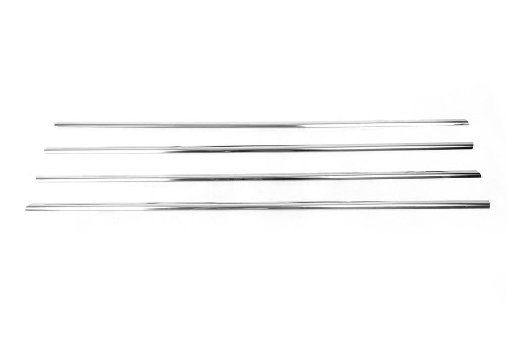 The edging of the glass (4 pieces, stainless.) for Skoda Rapid 2012-2019 - Reelken Auto