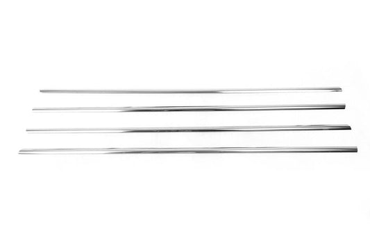 The edging of the glass (4 pieces, stainless.) for Skoda Rapid 2012-2019 - Reelken Auto