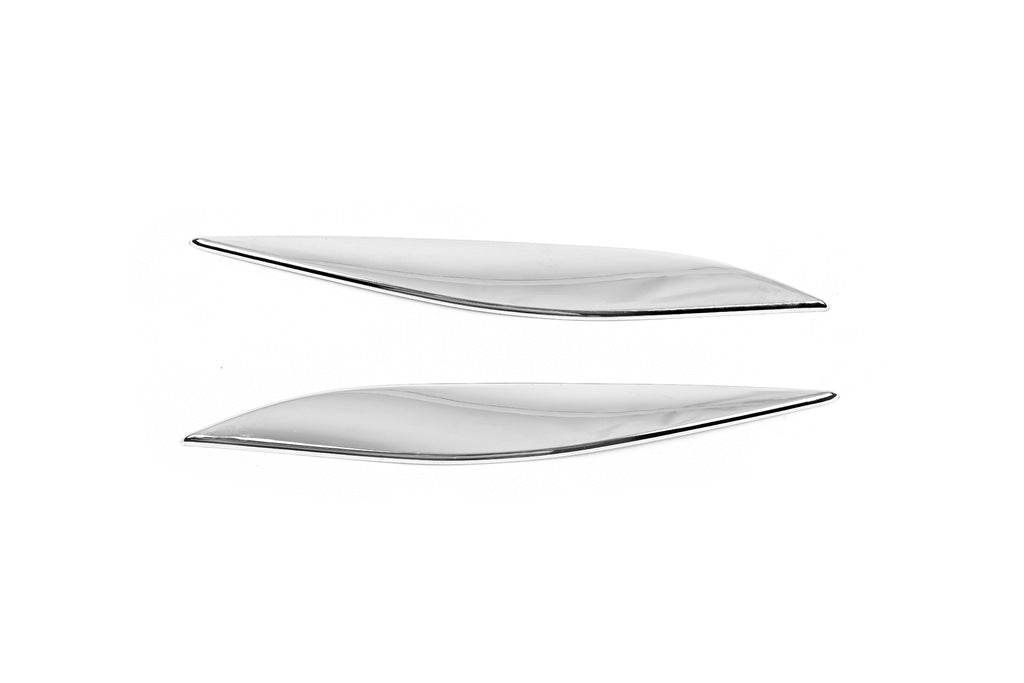 Chrome lining on the hood (lashes above the headlights) for BMW 3 series E-90/91/92/93 2005-2011 - Reelken Auto