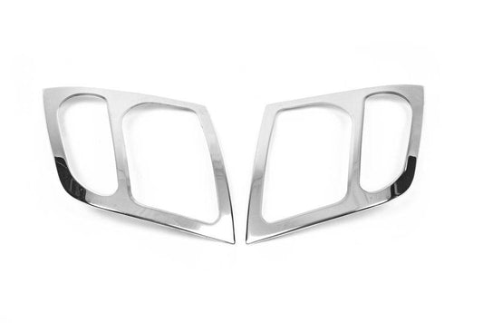 Covers for lights (2 pcs, stainless steel.) for Ford Connect 2006-2009 - Reelken Auto