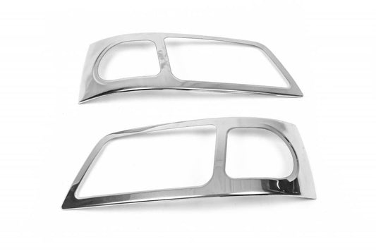Overlays on front lights (2 PCs, stainless steel) for Volkswagen T5 Caravelle 2004-2010 - Reelken Auto