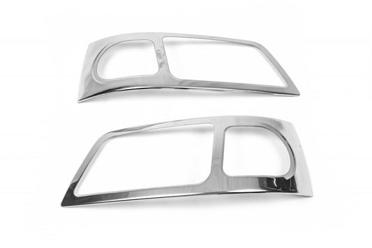 Overlays on front lights (2 PCs, stainless steel) for Volkswagen T5 Transporter 2003-2010 - image 2