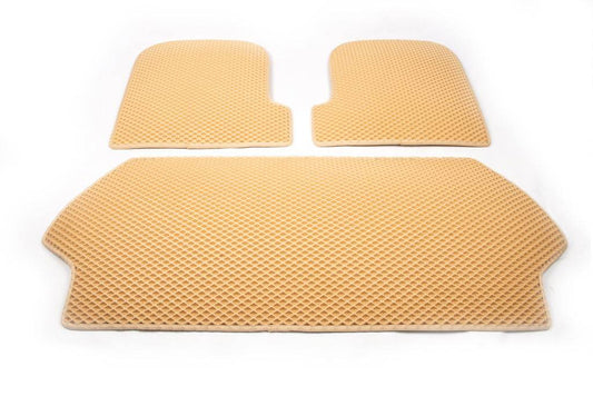 Trunk mat with 3 parts (EVA, beige) for Volvo XC90 2002-2014 - Reelken Auto