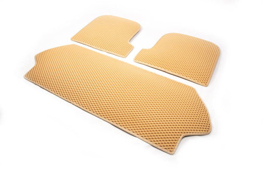 Trunk mat with 3 parts (EVA, beige) for Volvo XC90 2002-2014 - Reelken Auto