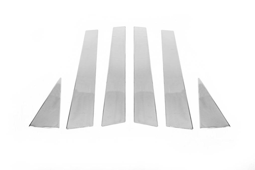 Door pillar moldings (6 pieces, stainless steel) for Audi Q5 2008-2017 - Reelken Auto