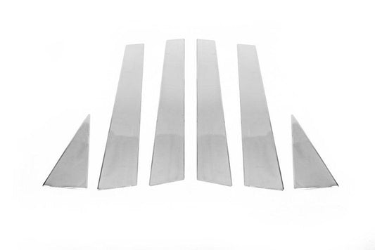 Door pillar moldings (6 pieces, stainless steel) for Audi Q5 2008-2017 - Reelken Auto