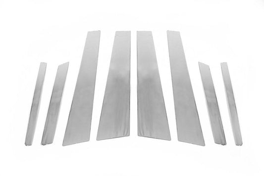 Door pillar moldings (stainless) for BMW X6 E-71 2008-2014 - Reelken Auto
