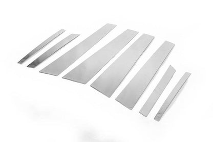 Door pillar moldings (stainless) for BMW X6 E-71 2008-2014 - Reelken Auto