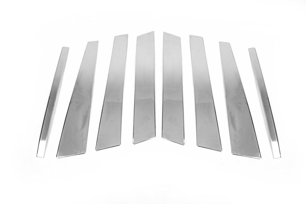 The mouldings of the uprights of the door (8 PCs, stainless.) for BMW X5 E-53 1999-2006 - Reelken Auto