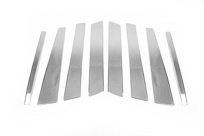 The mouldings of the uprights of the door (8 PCs, stainless.) for BMW X5 E-53 1999-2006 - Reelken Auto