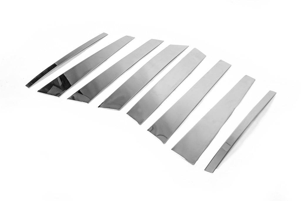 The mouldings of the uprights of the door (8 PCs, stainless.) for BMW X5 E-53 1999-2006 - Reelken Auto