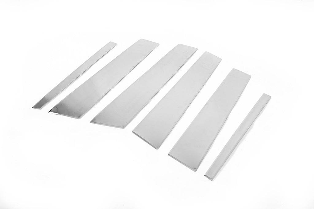 Moldings door racks (stainless.) 6 pcs. for BMW X1 E-84 2009-2015 - Reelken Auto