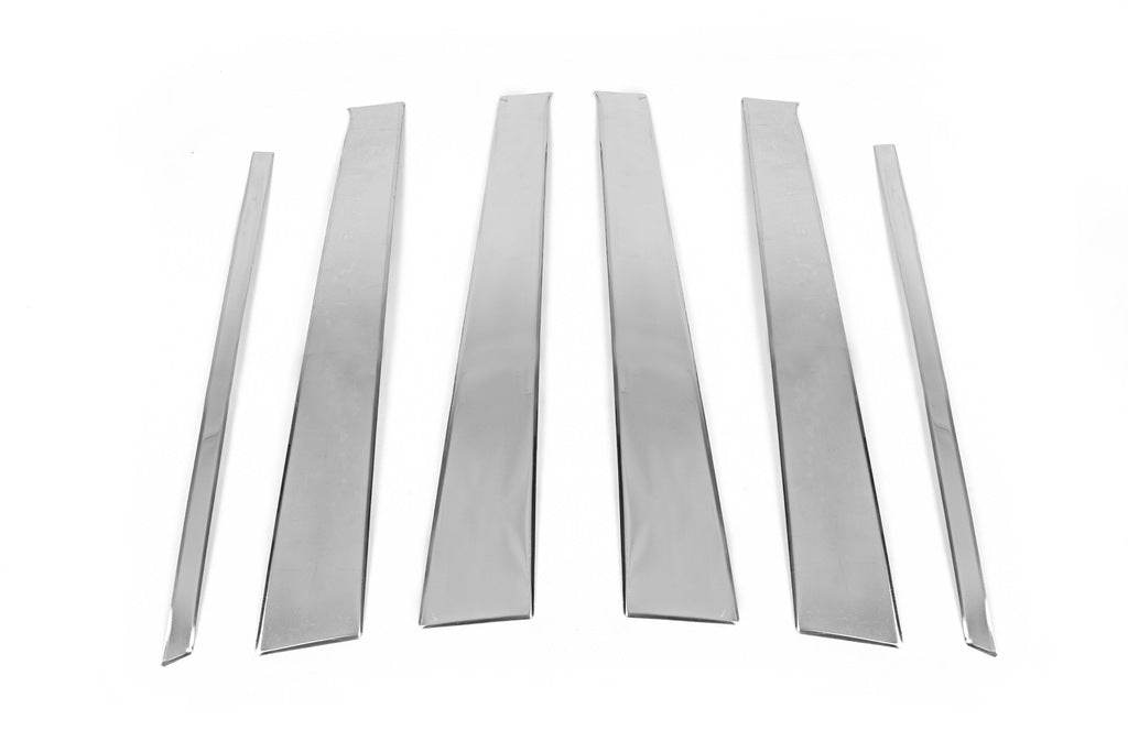 Door pillar molding (6 pieces, stainless steel) for Honda CRV 2001-2006 - Reelken Auto
