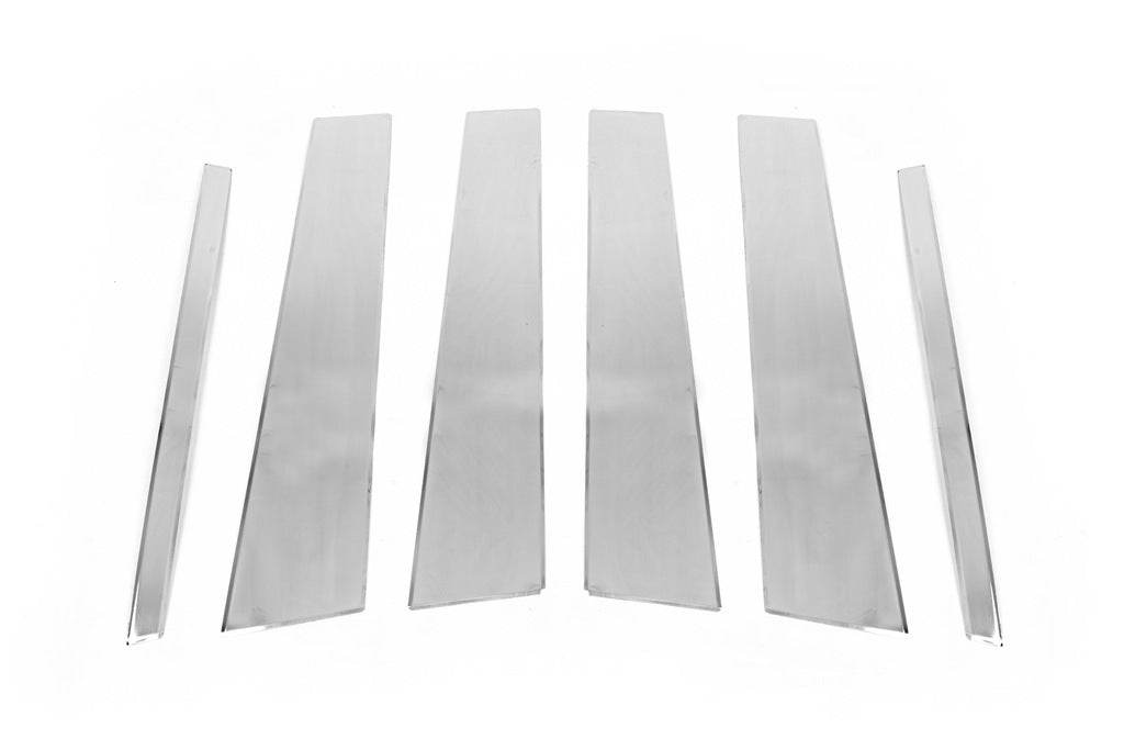 Door pillar molding (6 pieces, stainless steel) for Mercedes GLE/ML class W166 - Reelken Auto