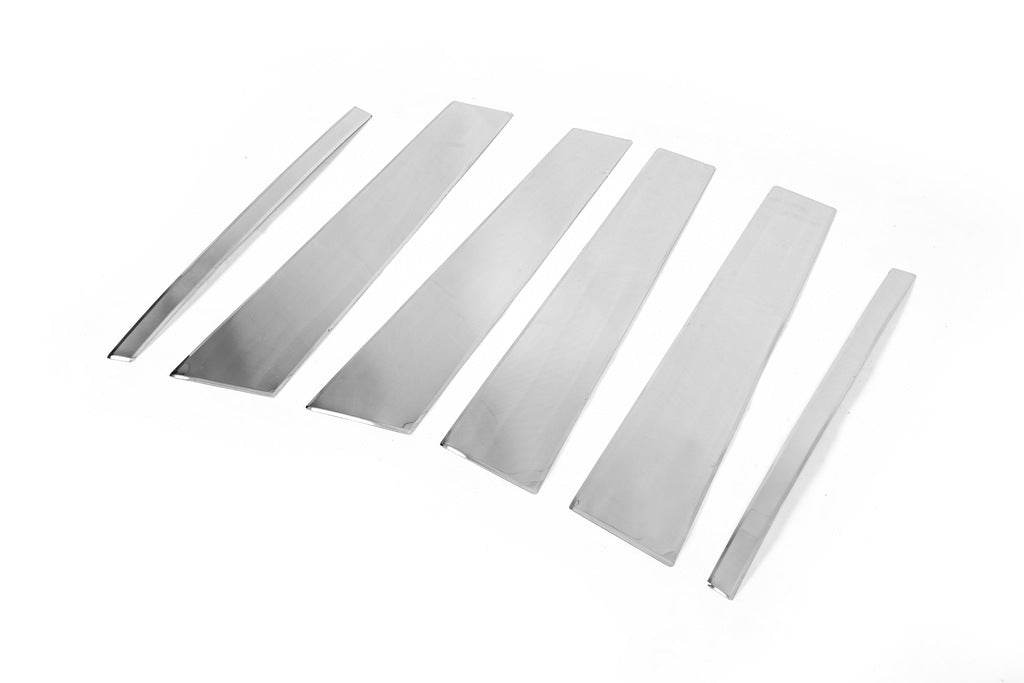 Door pillar molding (6 pieces, stainless steel) for Mercedes GLE/ML class W166 - Reelken Auto