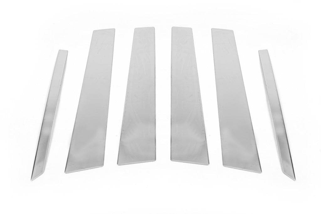 Door pillar molding (6 pieces, stainless steel) for Mercedes ML W164 - Reelken Auto