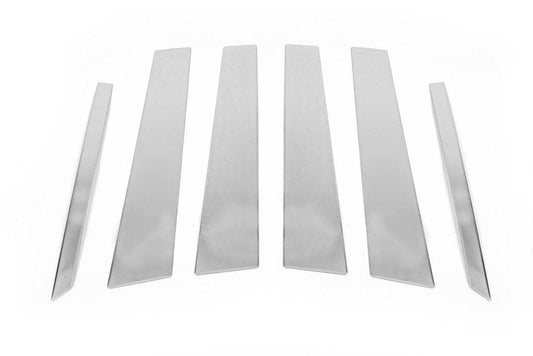 Door pillar molding (6 pieces, stainless steel) for Mercedes ML W164 - Reelken Auto